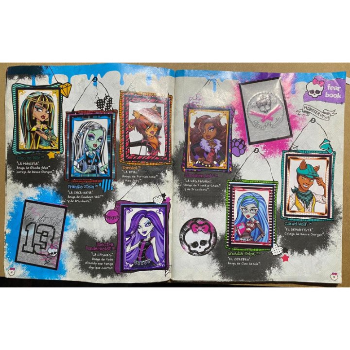 Monster High Panini 2012 reverso