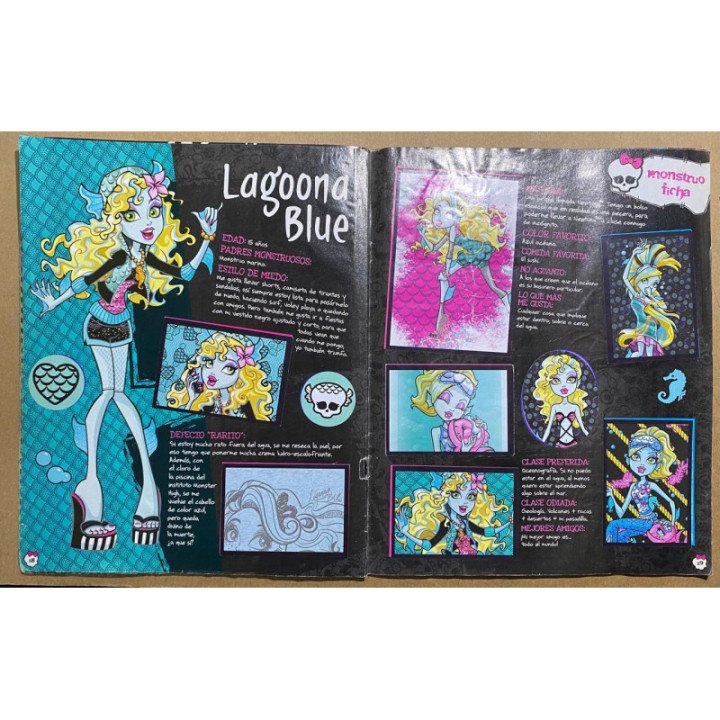 Monster High Panini 2012 reverso