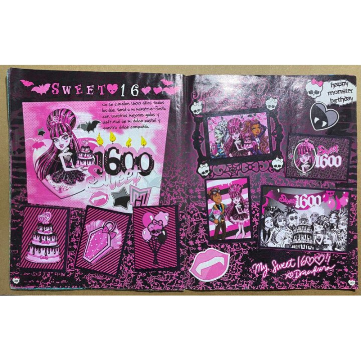 Monster High Panini 2012 reverso