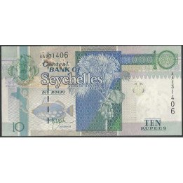 Seychelles 10 Rupias ND1998-2008 P36a