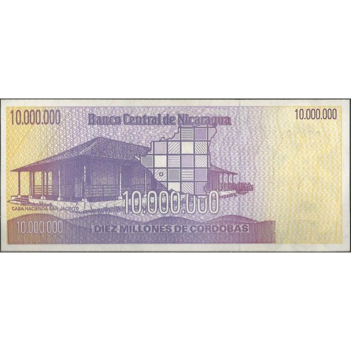 Nicaragua 10.000.000 Cordobas ND1991 P166 reverso