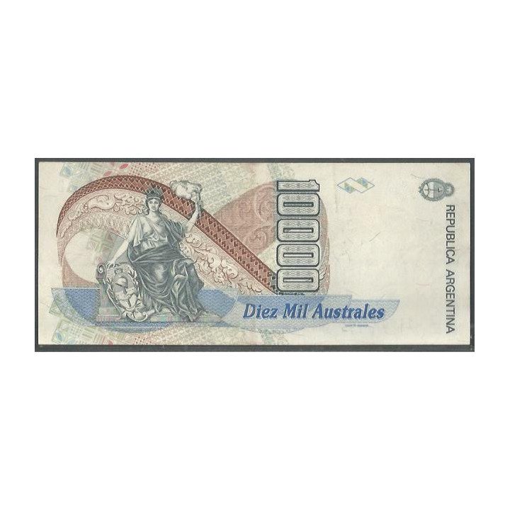 Argentina 10.000 Australes ND1989-91 Serie B P334a reverso