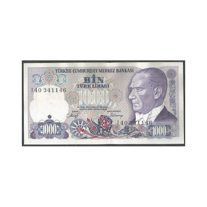 Turkya 1.000 Liras L1970 (1986) I P196