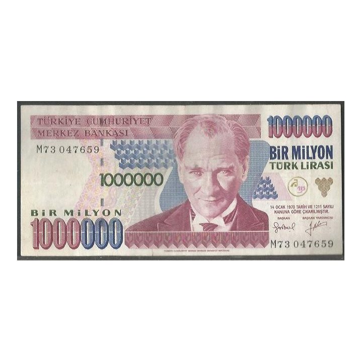Turkya 1.000.000 Liras L1970 (1995) M P209c