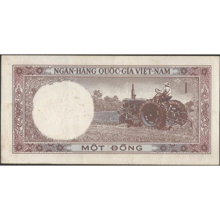 Vietnam Sur 1 Dong ND1964 P15a reverso