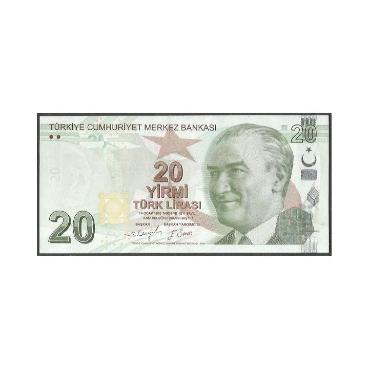 Turkya 20 Liras ND2009 P224f