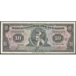 Ecuador 10 Sucres 1 Ene 1966 KU P101Aa
