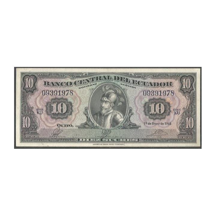Ecuador 10 Sucres 1 Ene 1966 KU P101Aa