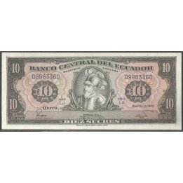 Ecuador 10 Sucres 2O Abr 1983 LJ Firma 1 P114b
