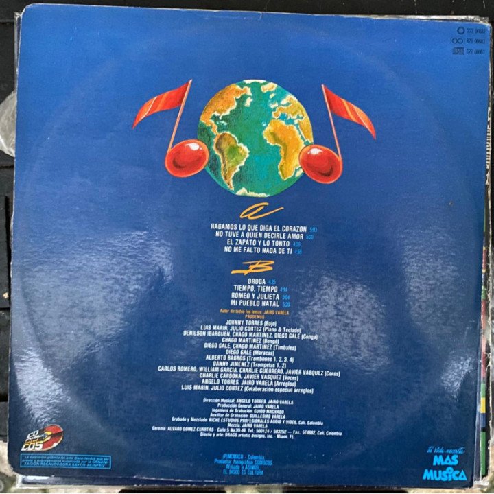 Grupo Niche Llegando al 100% - Colombia 1992 reverso