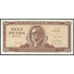 Cuba 10 Pesos 1988 P104d