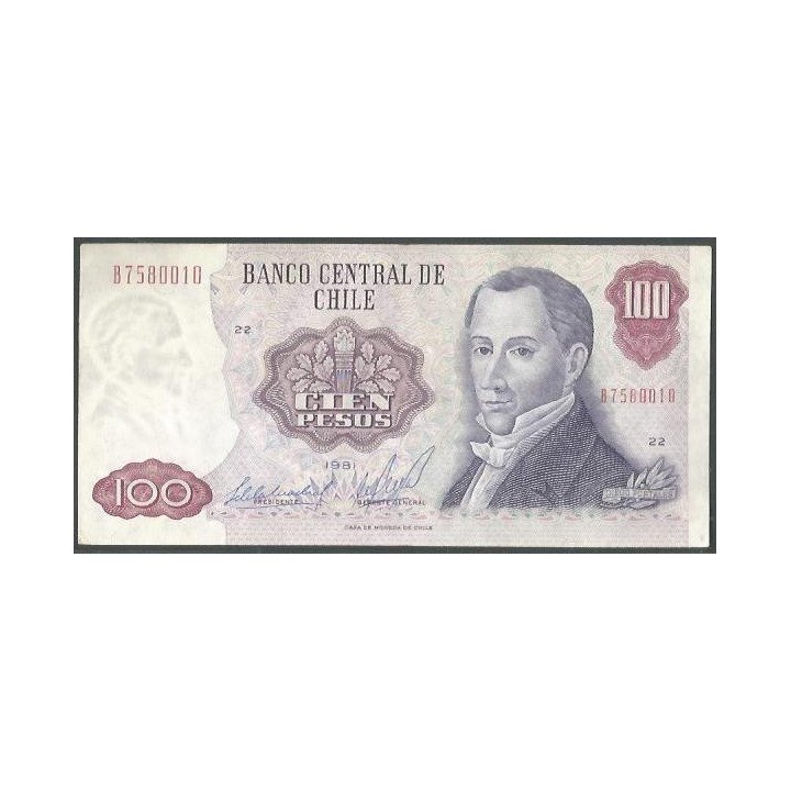 Chile 100 Pesos 1981 P152b