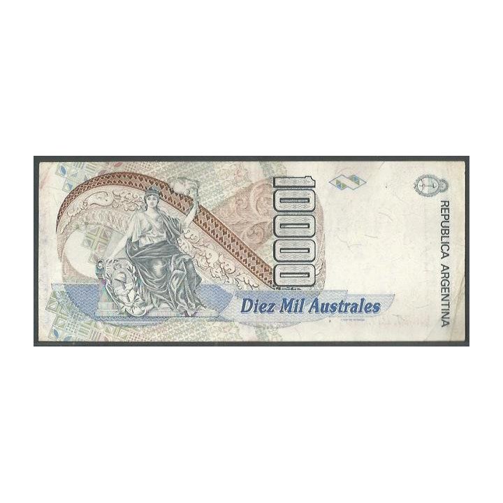 Argentina 10.000 Australes ND1989-91 Serie B P334a reverso