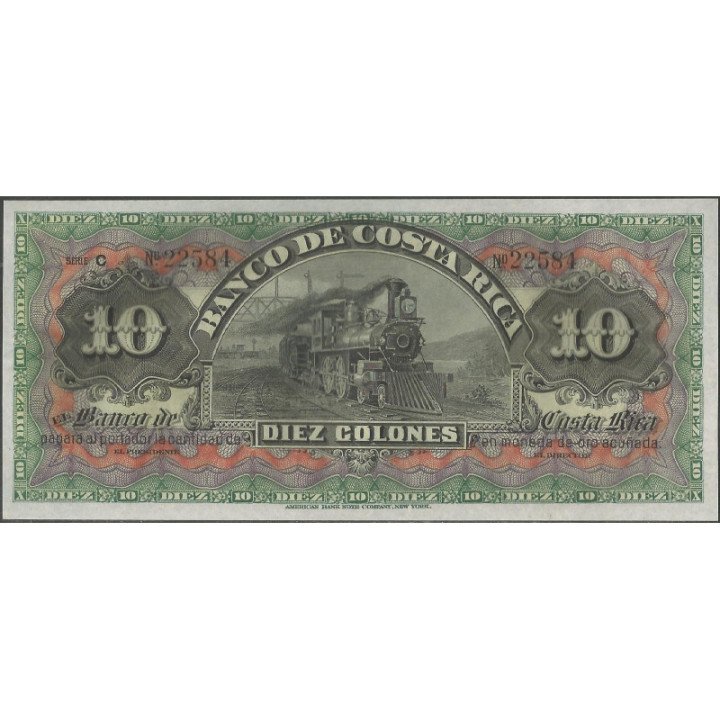 Costa Rica 10 Colones ND1901-8 Ps174r
