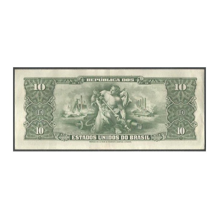 Brasil 10 Cruzeiros ND1950 P143 reverso