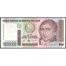 Peru 1.000.000 Intis 5 Ene 1990 P148