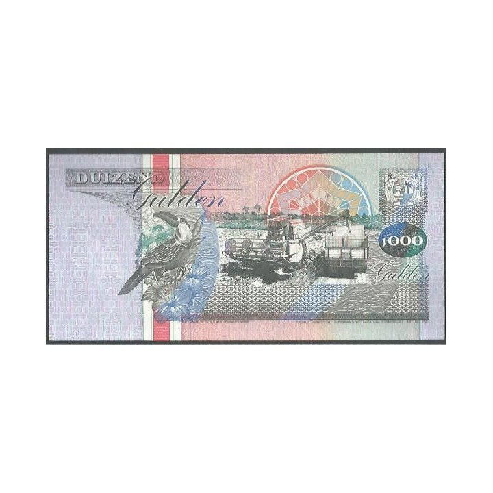 Suriname 1.000 Gulden 1 Mar 1995 P141b reverso