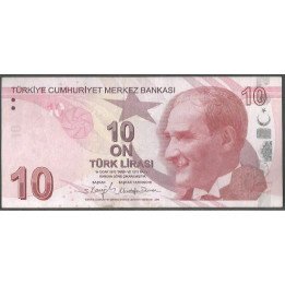 Turkya 10 Liras L1970 (2009) P223f