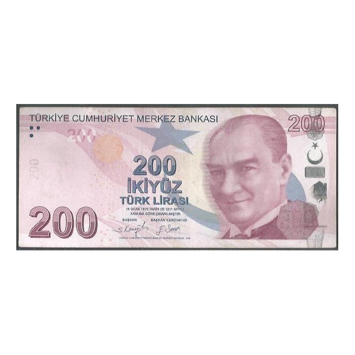 Turkya 200 Liras L1970 (2009) P227e