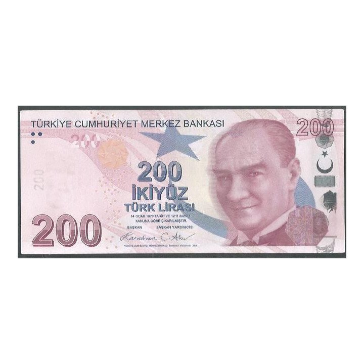 Turkya 200 Liras L1970 (2009) P227g