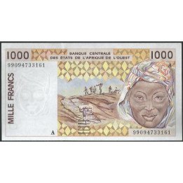 Costa de Marfil 1.000 Francs 1999 P111Ai
