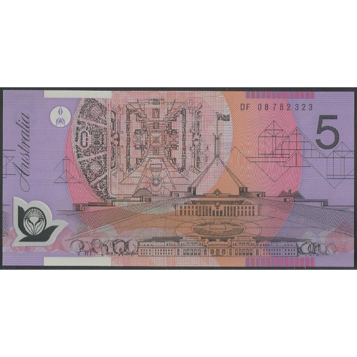 Australia 5 Dollars 2008 P57f reverso
