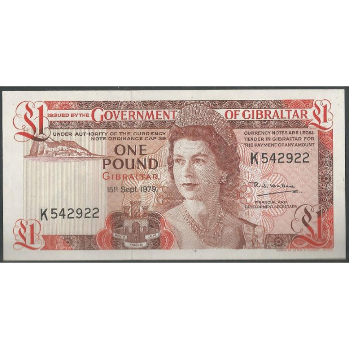 Gibraltar 1 Pound 20 Nov 1975 P20a