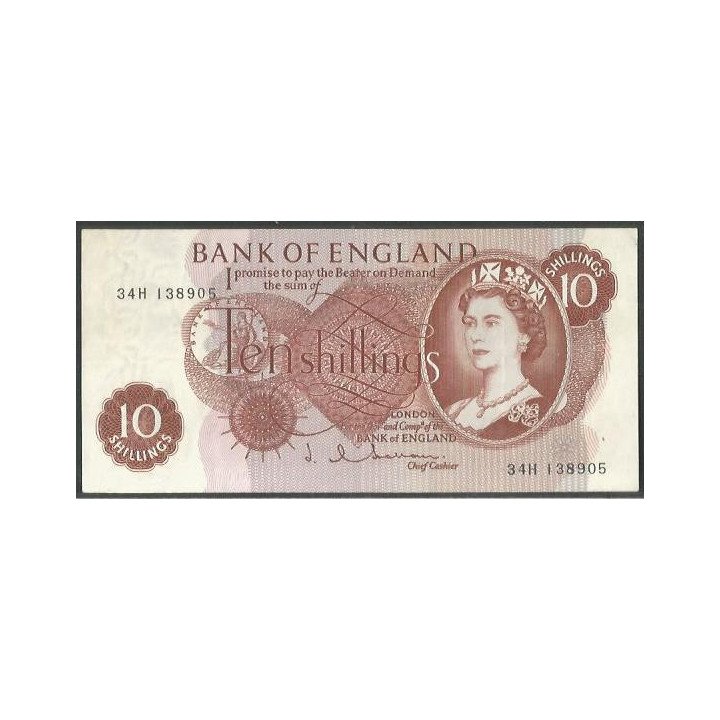Inglaterra 10 Shilling ND1962-6 P373b