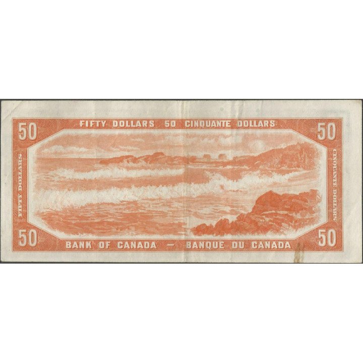 Canada 50 Dollars 1954 (1955-61) P81a reverso