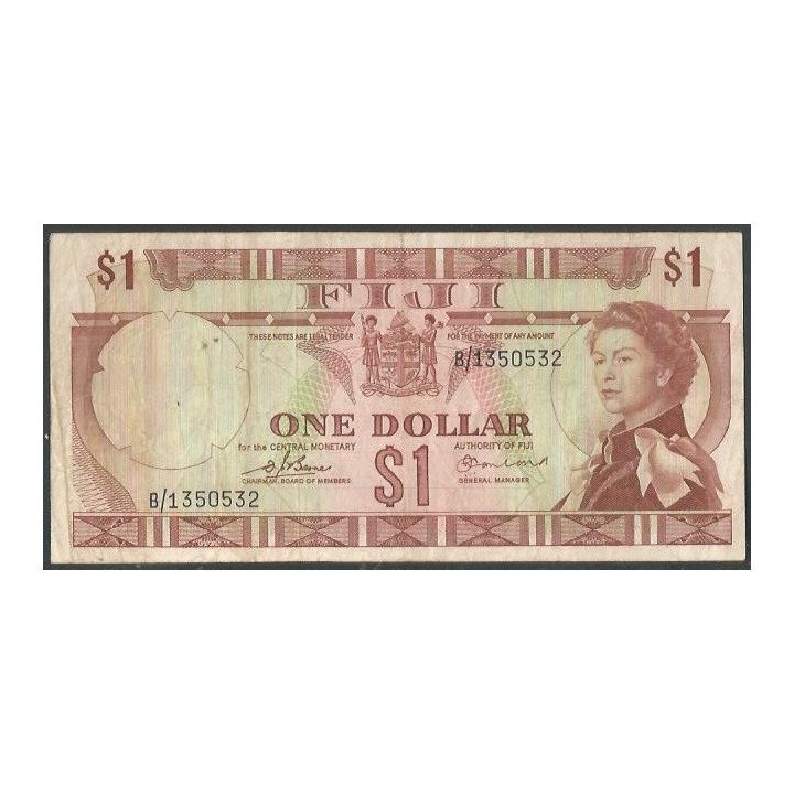 Fiji 1 Dollar ND1974 P71a