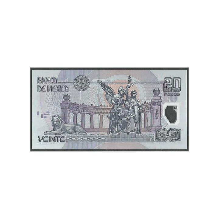 Mexico 20 Pesos 23 May 2003 Serie V P116d reverso