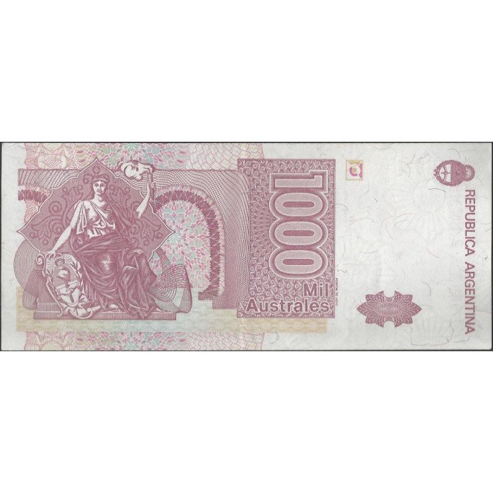 Argentina 1.000 Australes ND1988-90 Serie C P329d reverso