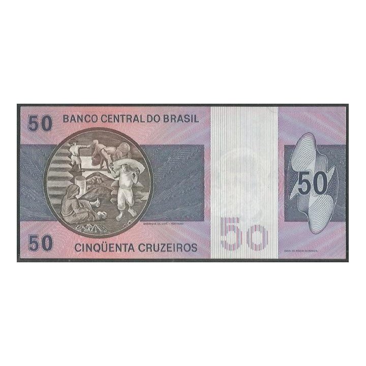 Brasil 50 Cruzeiros ND1974 Firma 18 P194b reverso