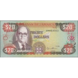 Jamaica 20 Dollars 1 Feb 1995 P72e