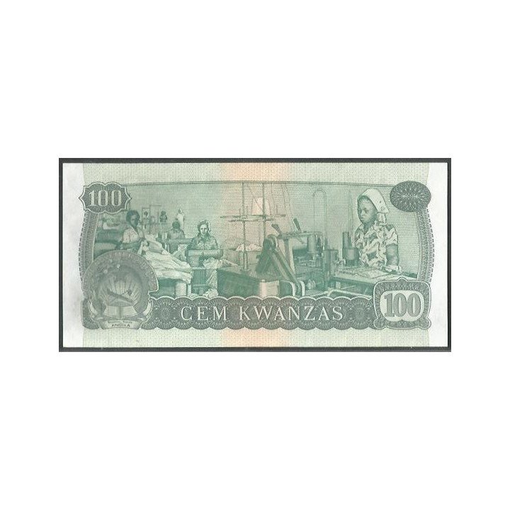 Angola 100 Kwanzas 11 Nov 1976 P111a reverso