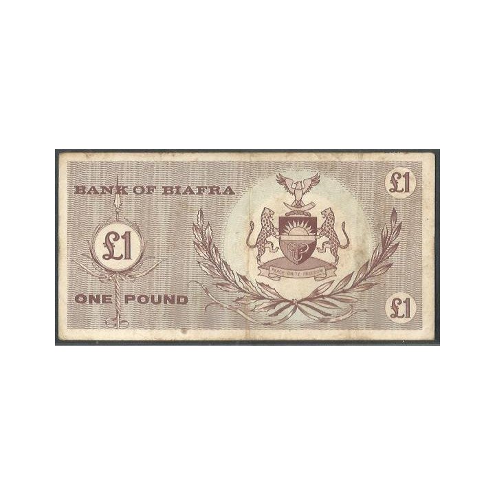 Biafra 1 Pound ND1967 P2 reverso