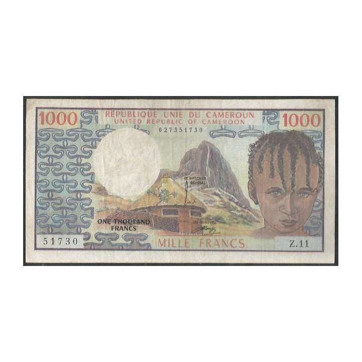 Camerun 1.000 Francs nd1974 P16a