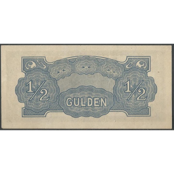 Indias Holandesas Ocupacion Japon WWII 1/2 Gulden ND1942 Serie SL P122b reverso