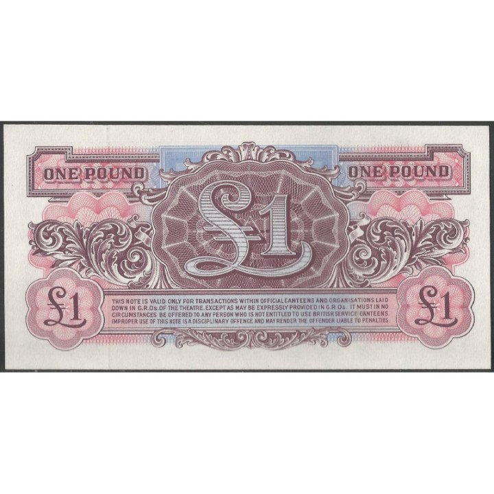 Inglaterra 1 Pound ND1948 Serie 2 PM22 reverso