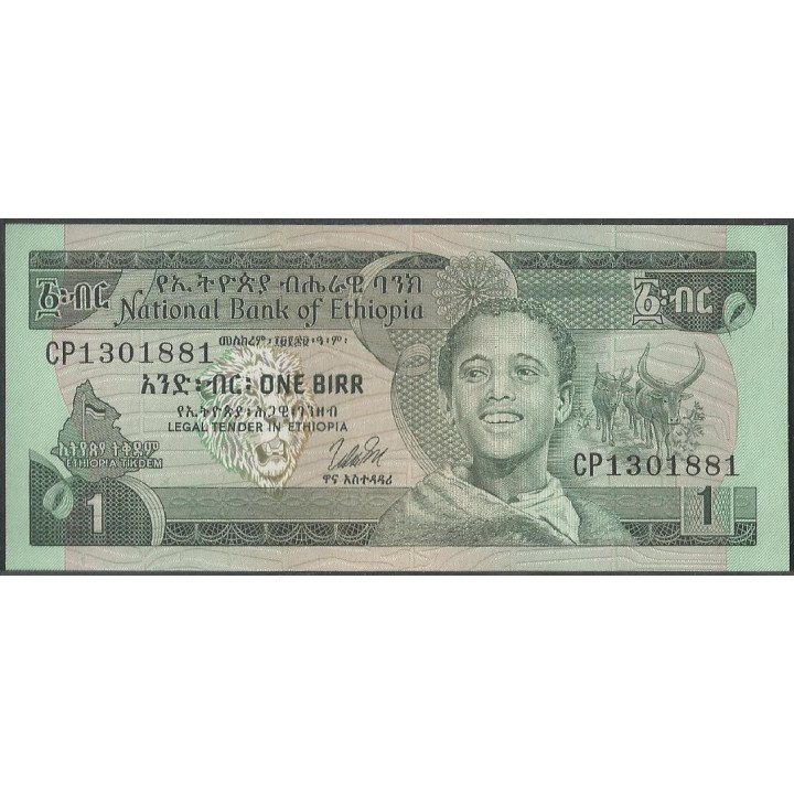 Etiopia 1 Birr 1976 Firma 2 P30b
