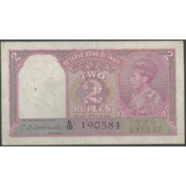 India Britanica 2 Rupias ND1943 P17b