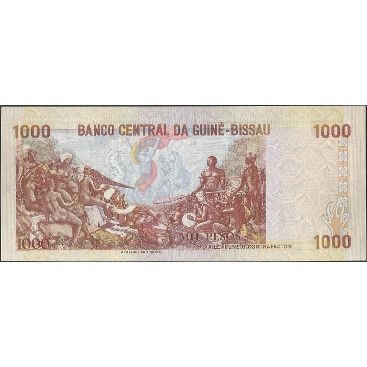 Guinea Bisseau 1.000 Pesos 1 Mar 1993 P13b reverso