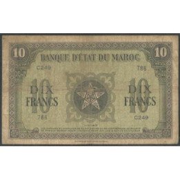 Marruecos 10 Francs 1 May 1943 P25a