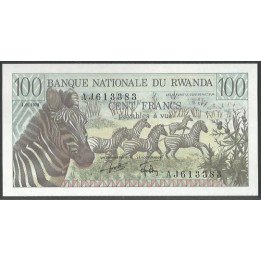 Rwanda 100 Francs 1 Ene 1978 P12a