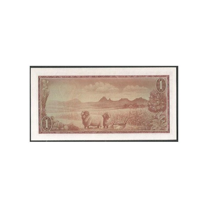 Sur Africa 1 Rand ND1973-5 Firma 5 P116a reverso