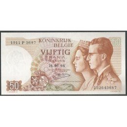 Belgica 50 Francs 16 May 1966 Firma 20 P139