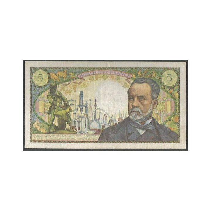 Francia 5 Francs 1 Sep 1966 P146a reverso