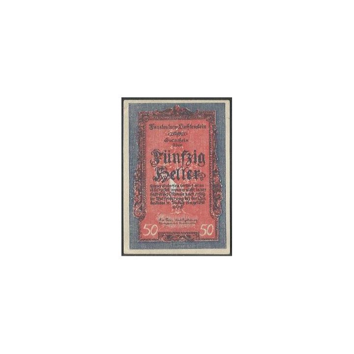 Liechtenstein 50 Heller ND1920 P3