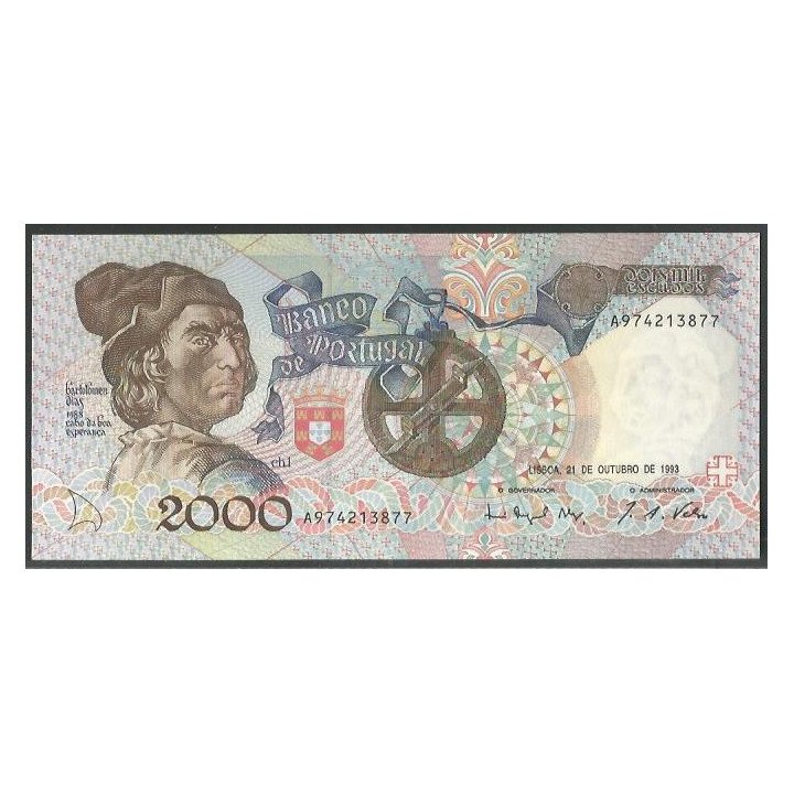 Portugal 2.000 Escudos 21 Oct 1993 P186d
