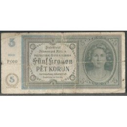 Bohemia & Moravia 5 Korun ND1940 P4a